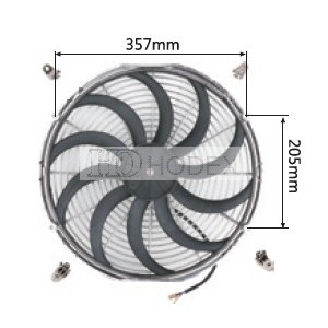 Auto Radiator Fan Car cooling Fan universal 16"curved Chrome