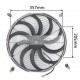 Auto Radiator Fan Car cooling Fan universal 16"curved Chrome